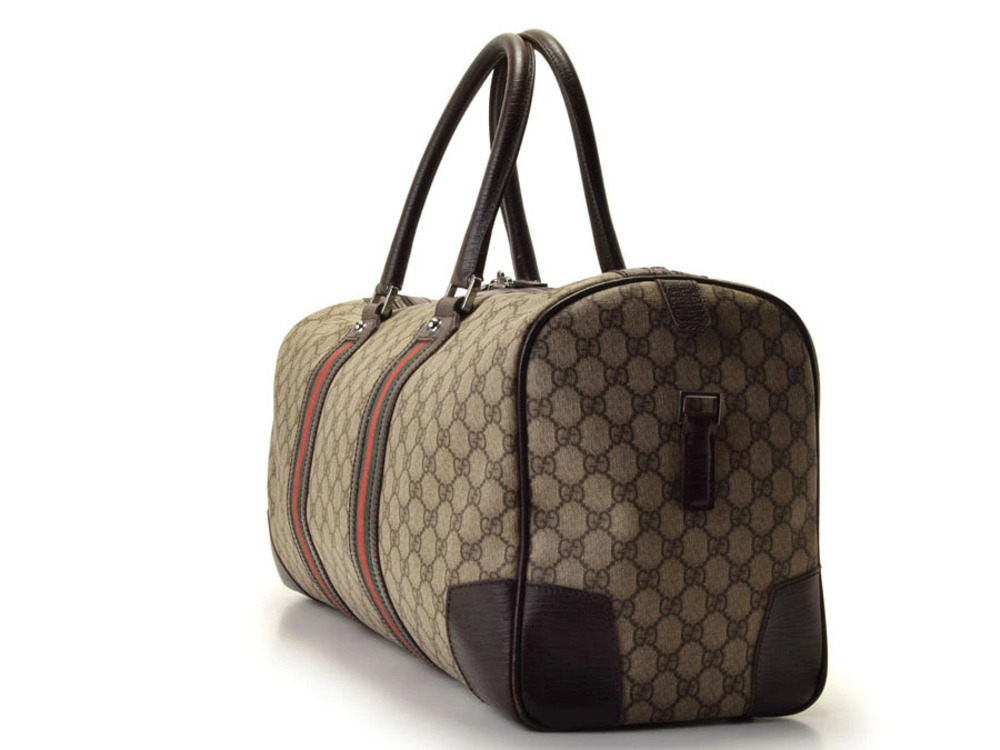 Gucci GG leather brown Plus bag beige Boston